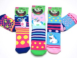 Thick anti slip kid's socks with unicorns