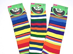 Kid's kneehighs with colored stripes