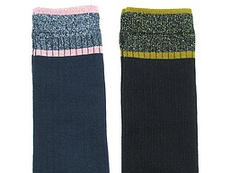 Cotton kneehigh for ladies with a glitter cuff