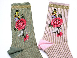 Marcmarcs women's sock 'lizzy' with rose