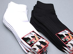 Biker socks with terry cushioned sole