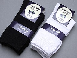 Women's sock anti press in black and white