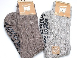 Beige nordic socks with anti slip