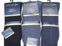 Angro knee highs for men with wool in blue