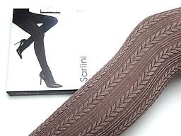 Modal tights with cable in light brown