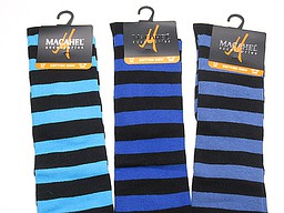 Black with blue striped kneehighs