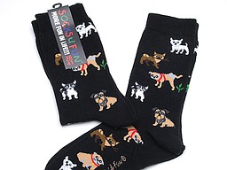 Black women's socks with dogs